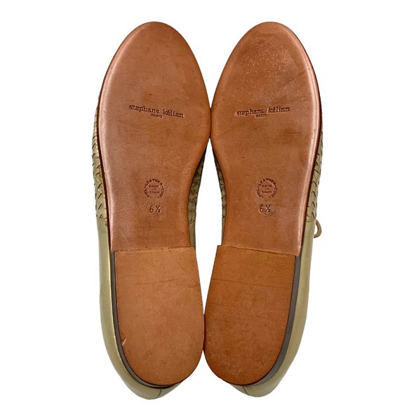 STEPHANE KELIAN Shimmery Gold Leather Lace‎ Up Oxfords  *NWOB - Picture 7 of 11